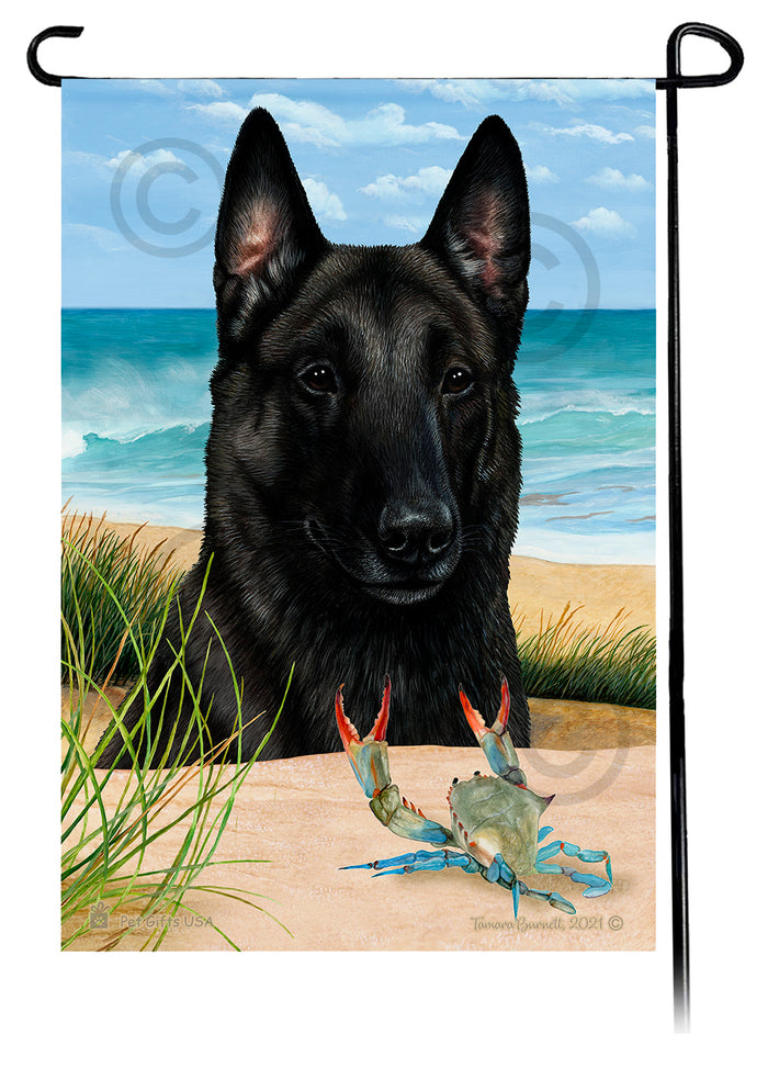 Belgian Malinois Summer Flowers Garden Flag