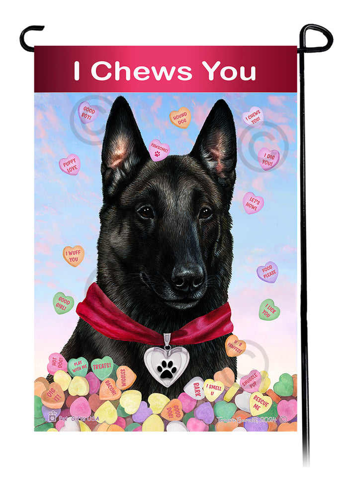 Belgian Malinois Valentine Sweetheart Garden Flags