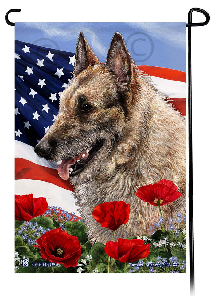 Belgian Laekenois Patriotic Flowers Garden Flags