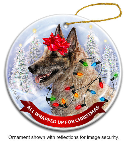 Belgian Laekenois All Wrapped Up Ornament
