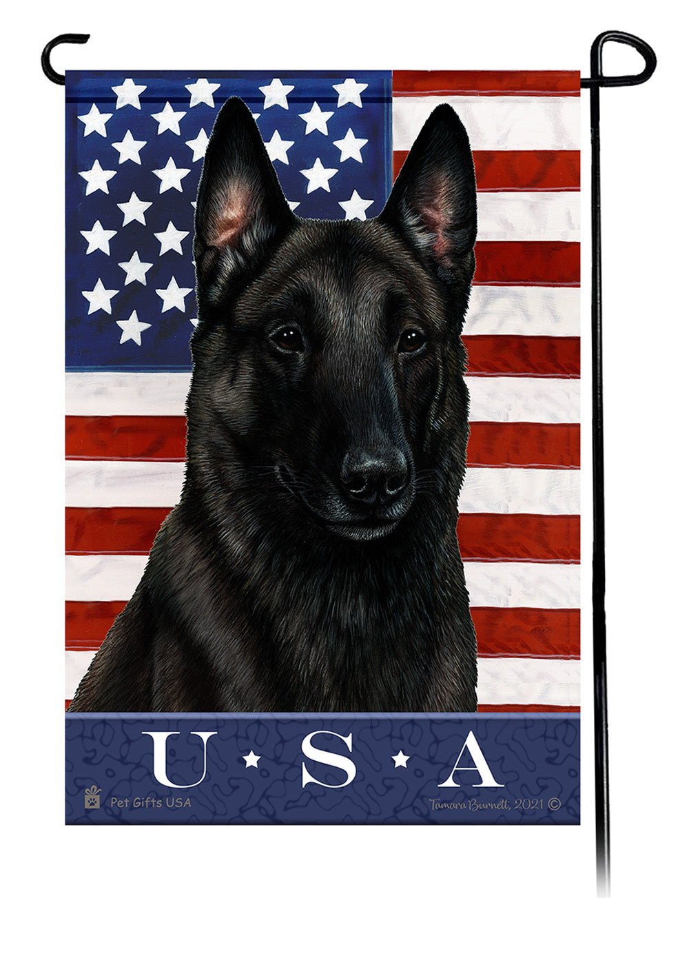Belgian Malinois True Blue Garden Flags