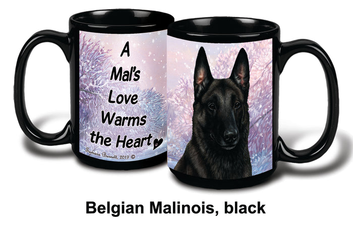 Belgian Malinois Black Winter Mug 15 oz