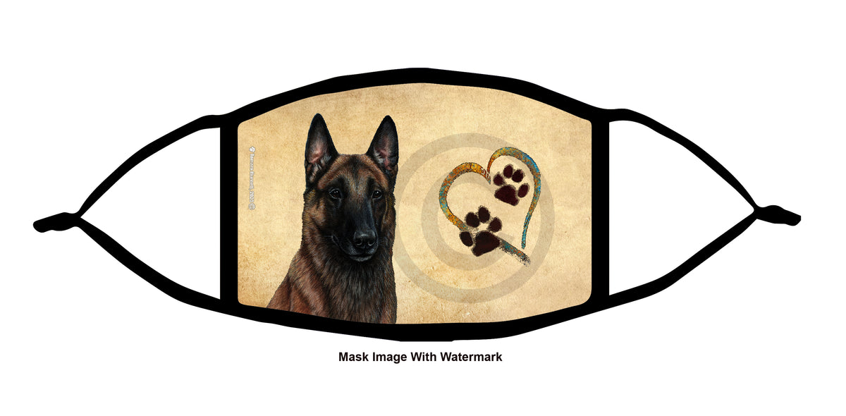 Belgian Malinois (Mahogany) Face Mask