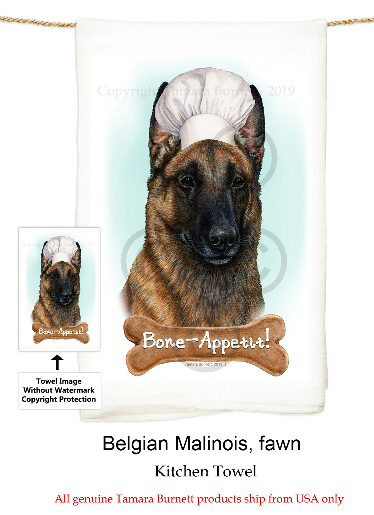 Belgian Malinois Flour Sack Towel