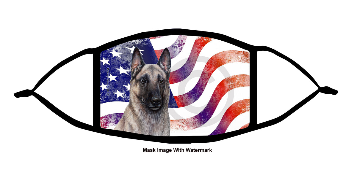 Belgian Malinois (Grey) Face Mask