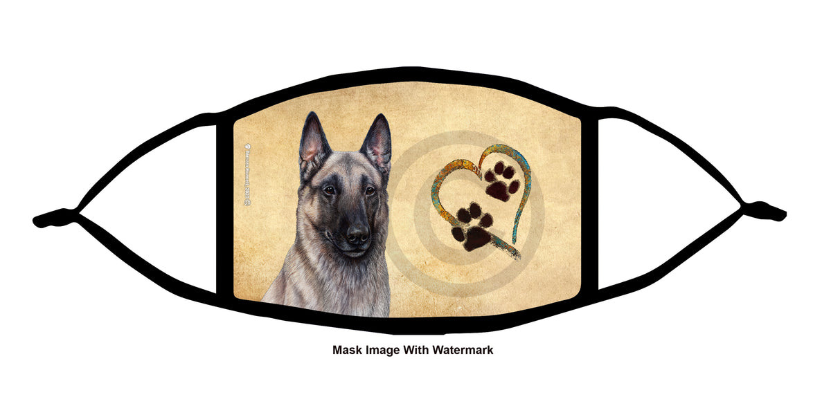 Belgian Malinois (Grey) Face Mask