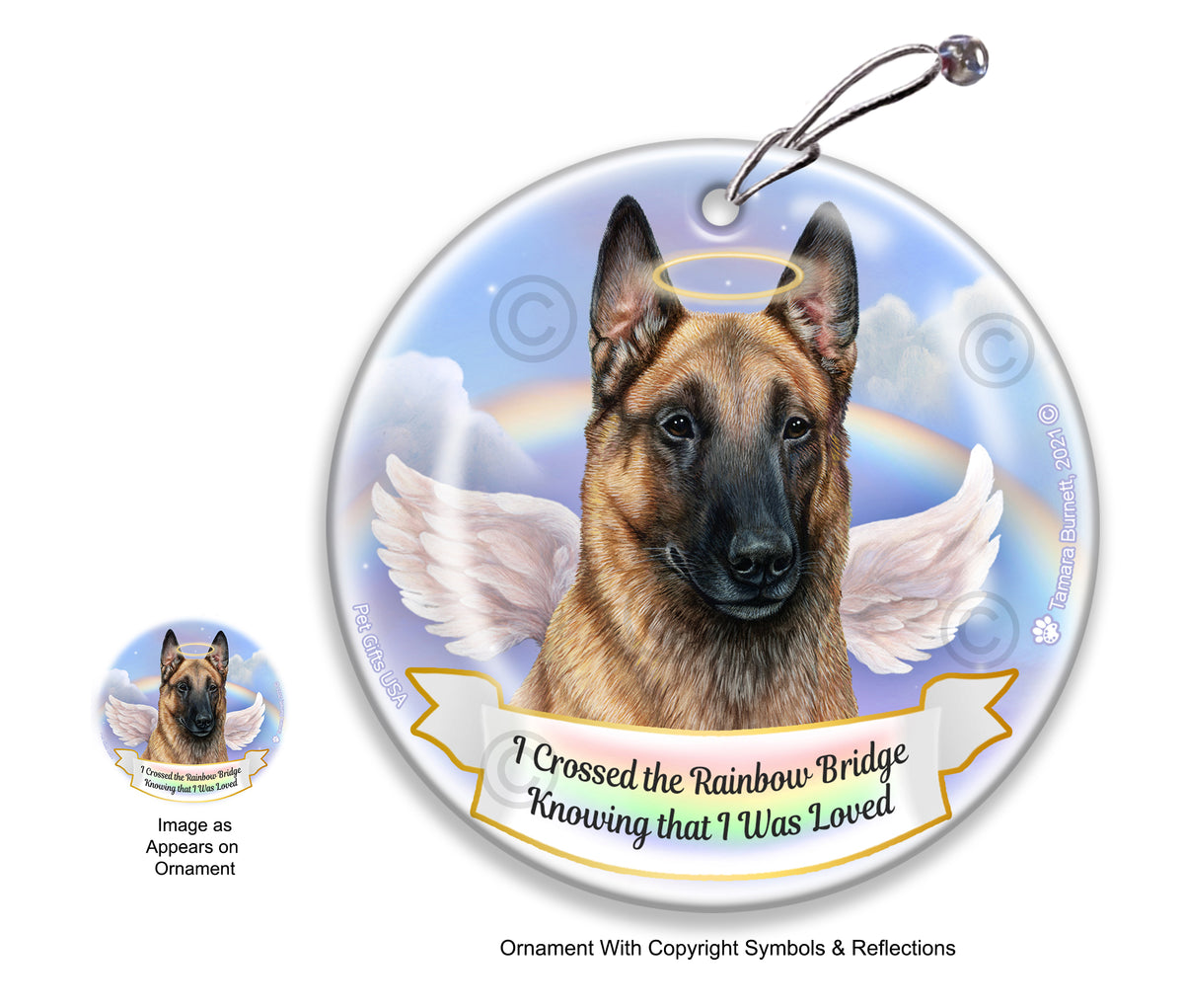 Belgian Malinois Light Fawn Ornament