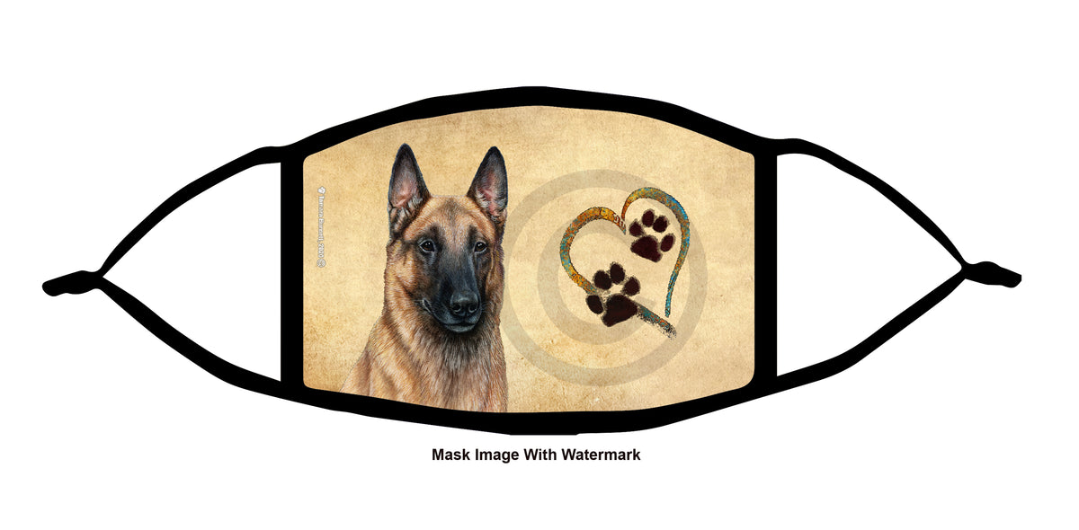 Belgian Malinois (Light Fawn) Face Mask