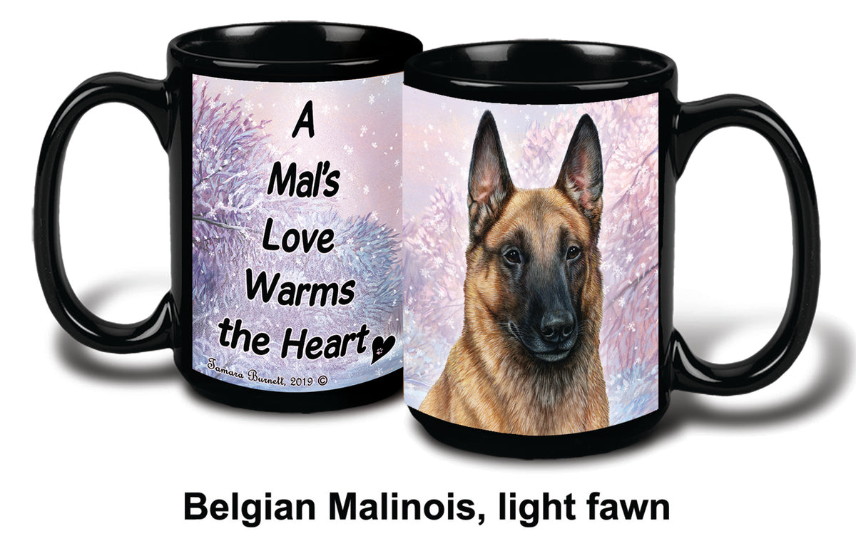 Belgian Malinois Light Fawn Winter Mug 15 oz