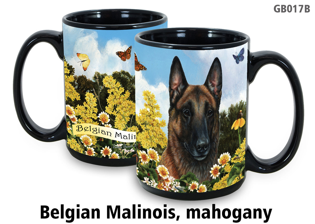 Belgian Malinois Fawn - Garden Party Fun Mug 15 oz