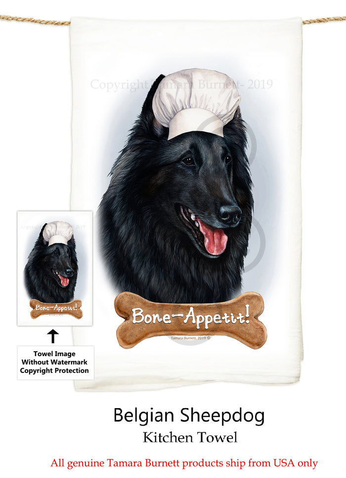 Belgian Sheepdog Flour Sack Towel