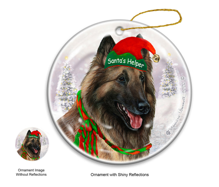 Belgian Tervuren - Santa's Helper Ornament