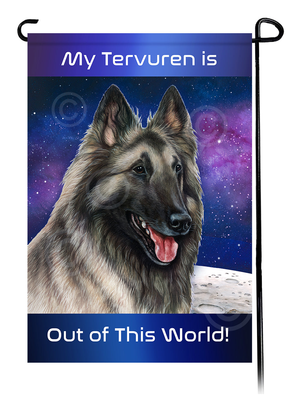 Belgian Tervuren Out Of This World - Garden Flag