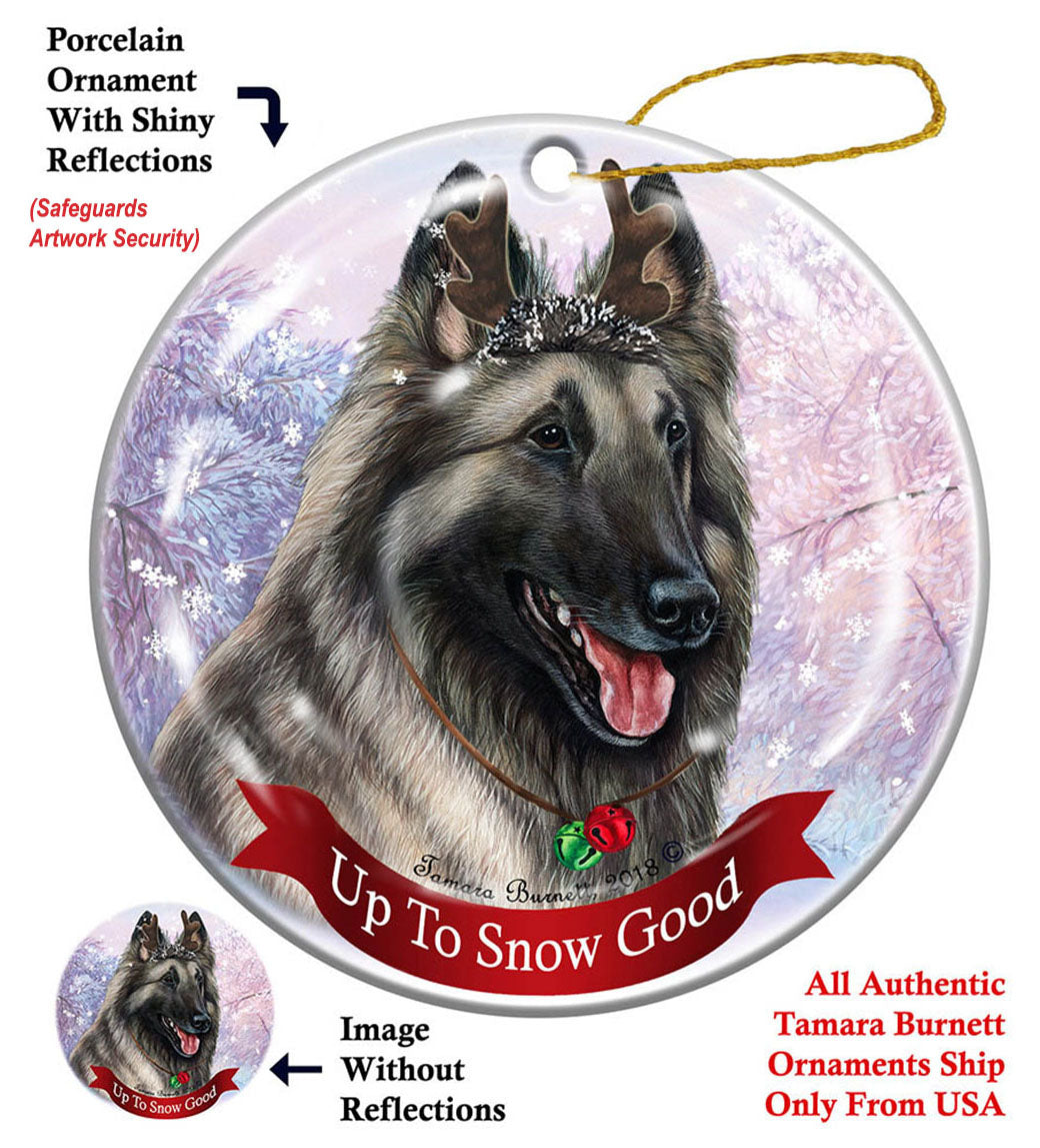 Belgian Tervuren Grey Ornament