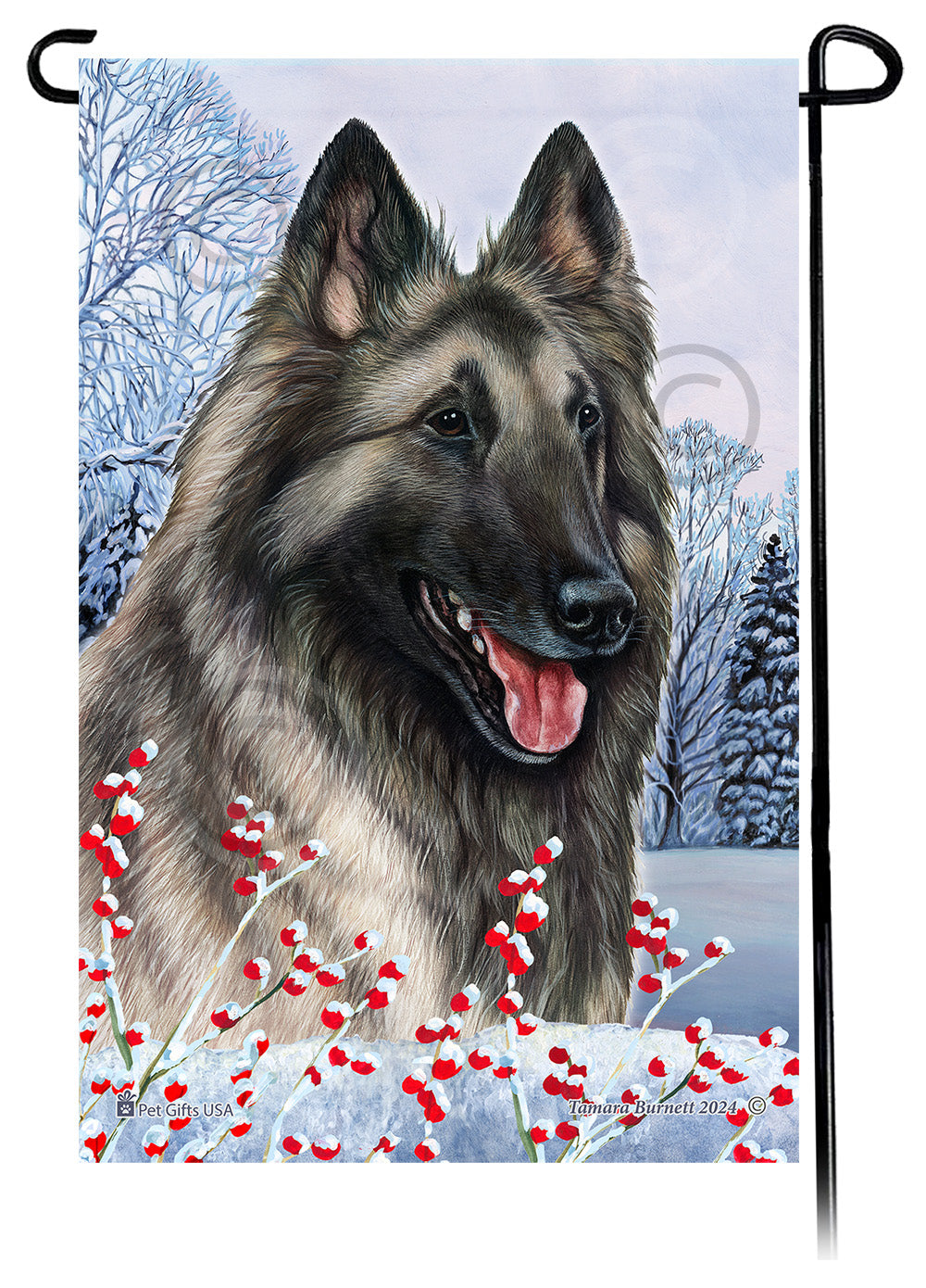 Belgian Tervuren Winterberries - Garden Flag