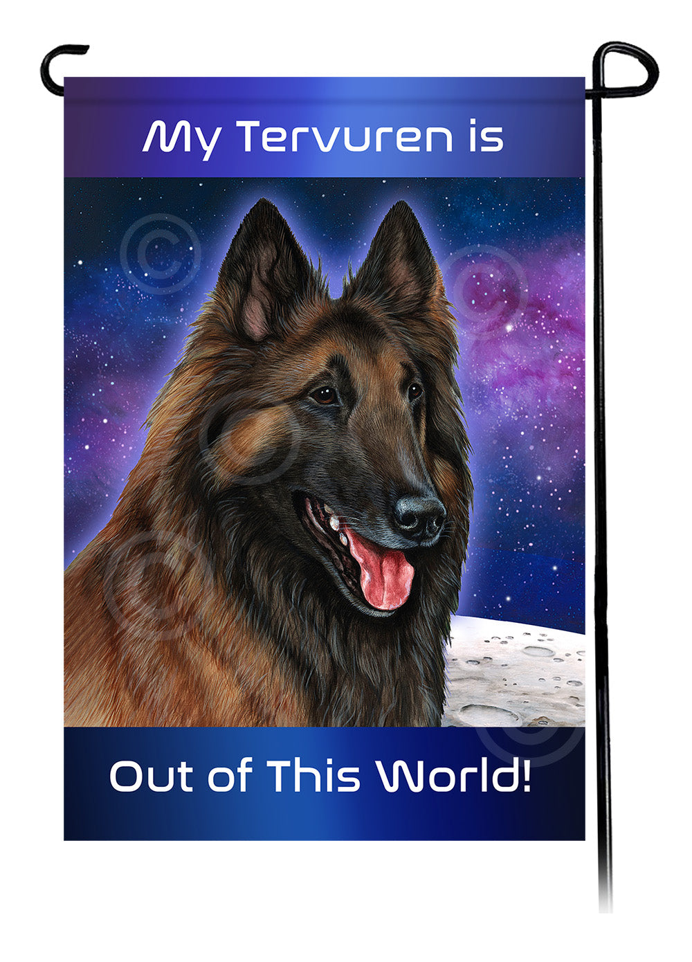 Belgian Tervuren Out Of This World - Garden Flag
