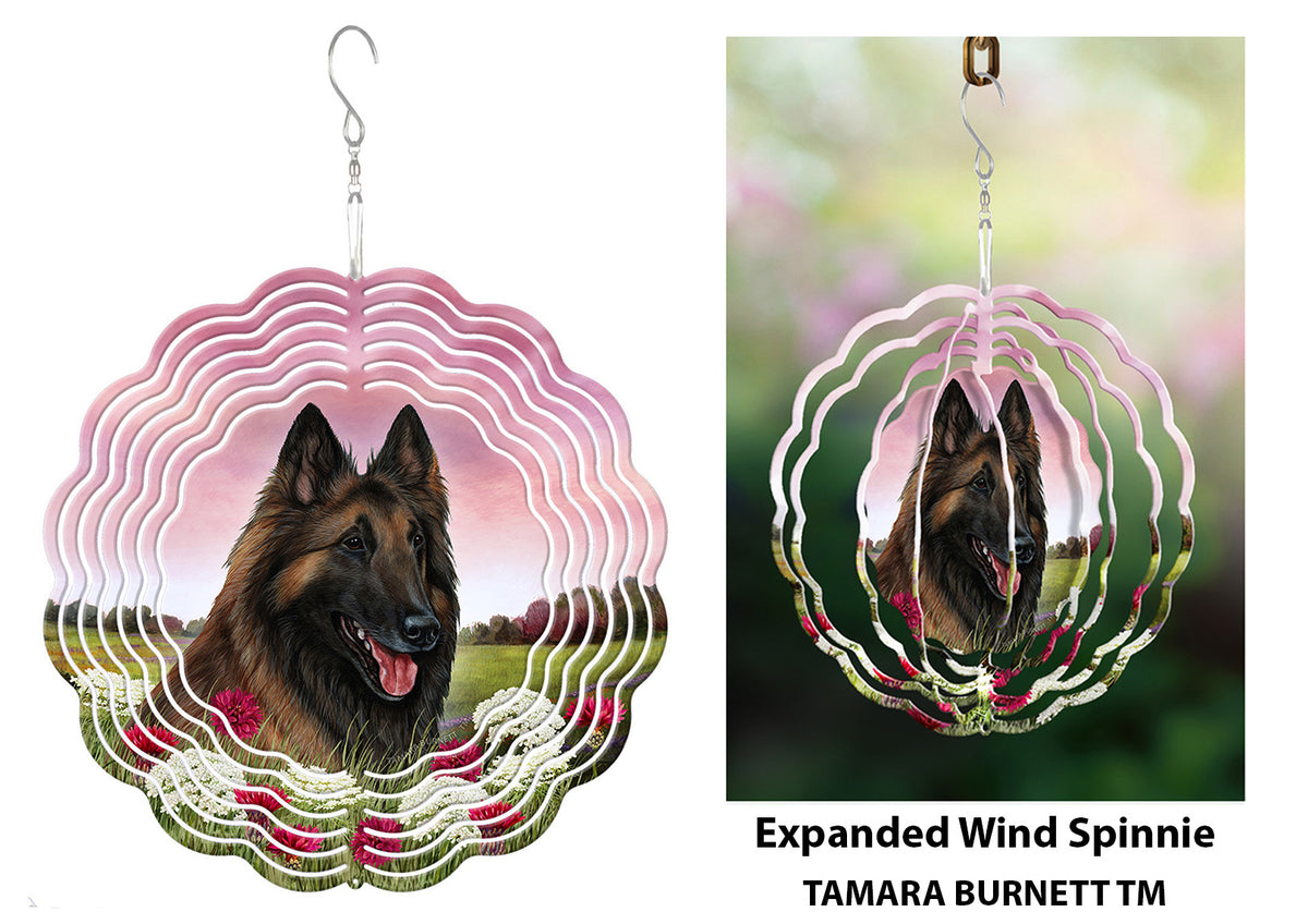 Belgian Tervuren Mahogany Wind Spinner
