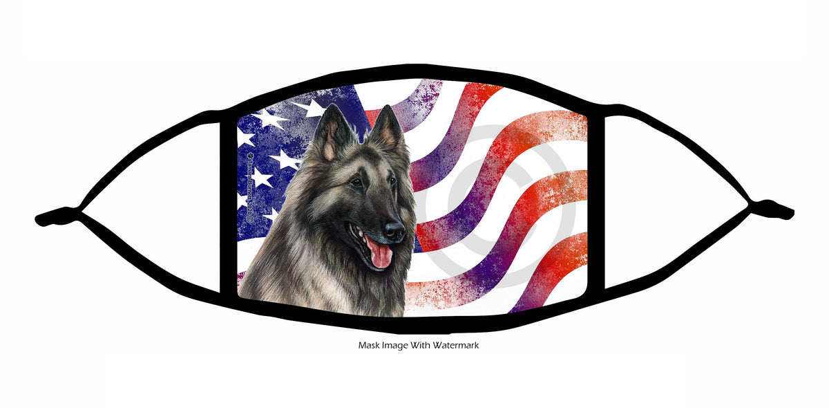 Belgian Tervuren (Grey) Face Mask