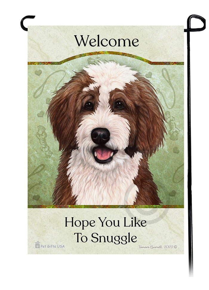 Bernedoodle Hope You Like To Snuggle Garden Flags