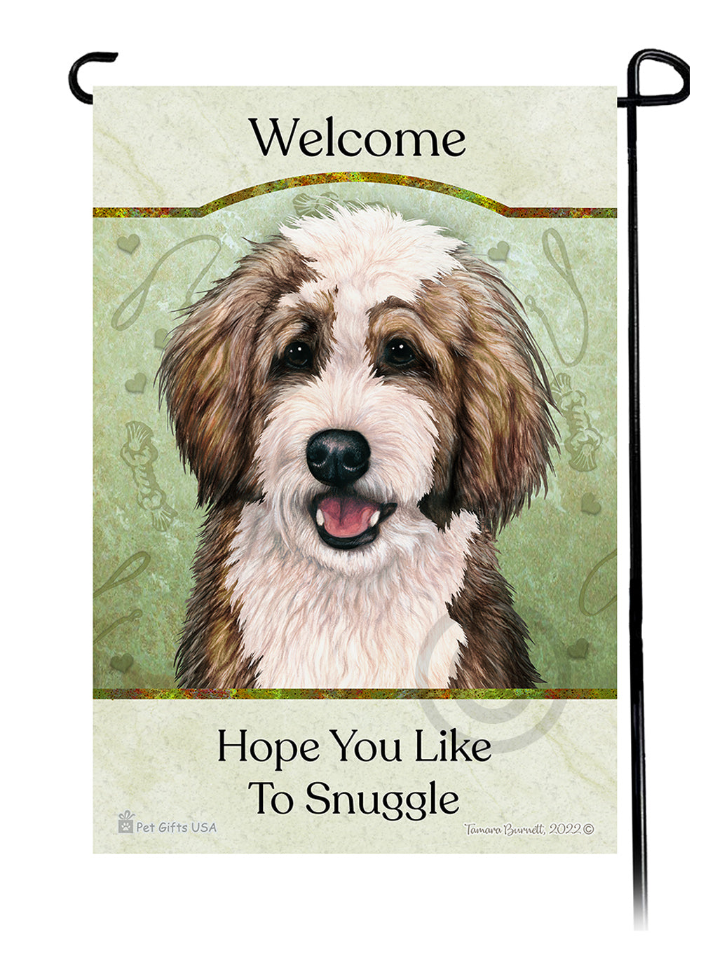 Bernedoodle Hope You Like To Snuggle - Garden Flag