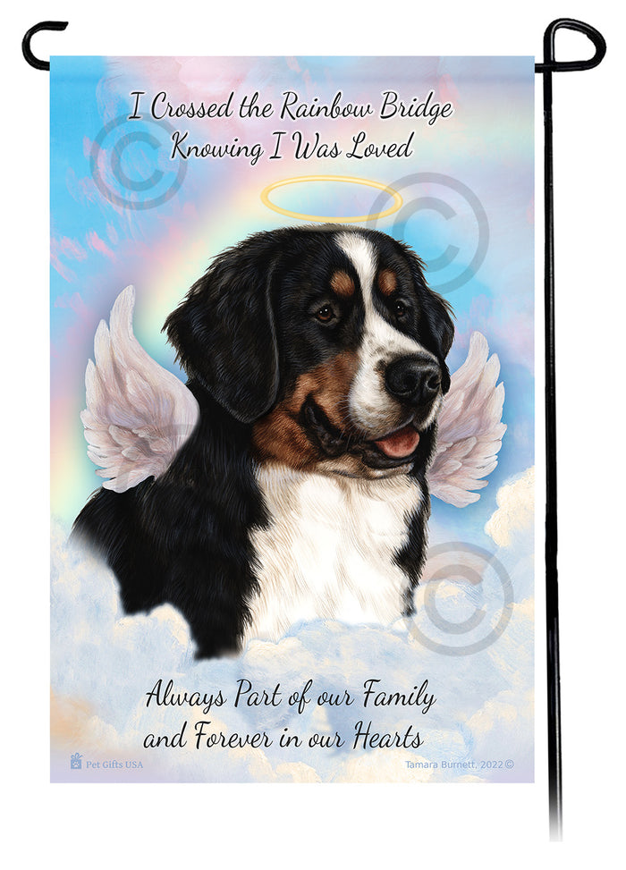 Bernese Mountain Dog Memorial Garden Flags