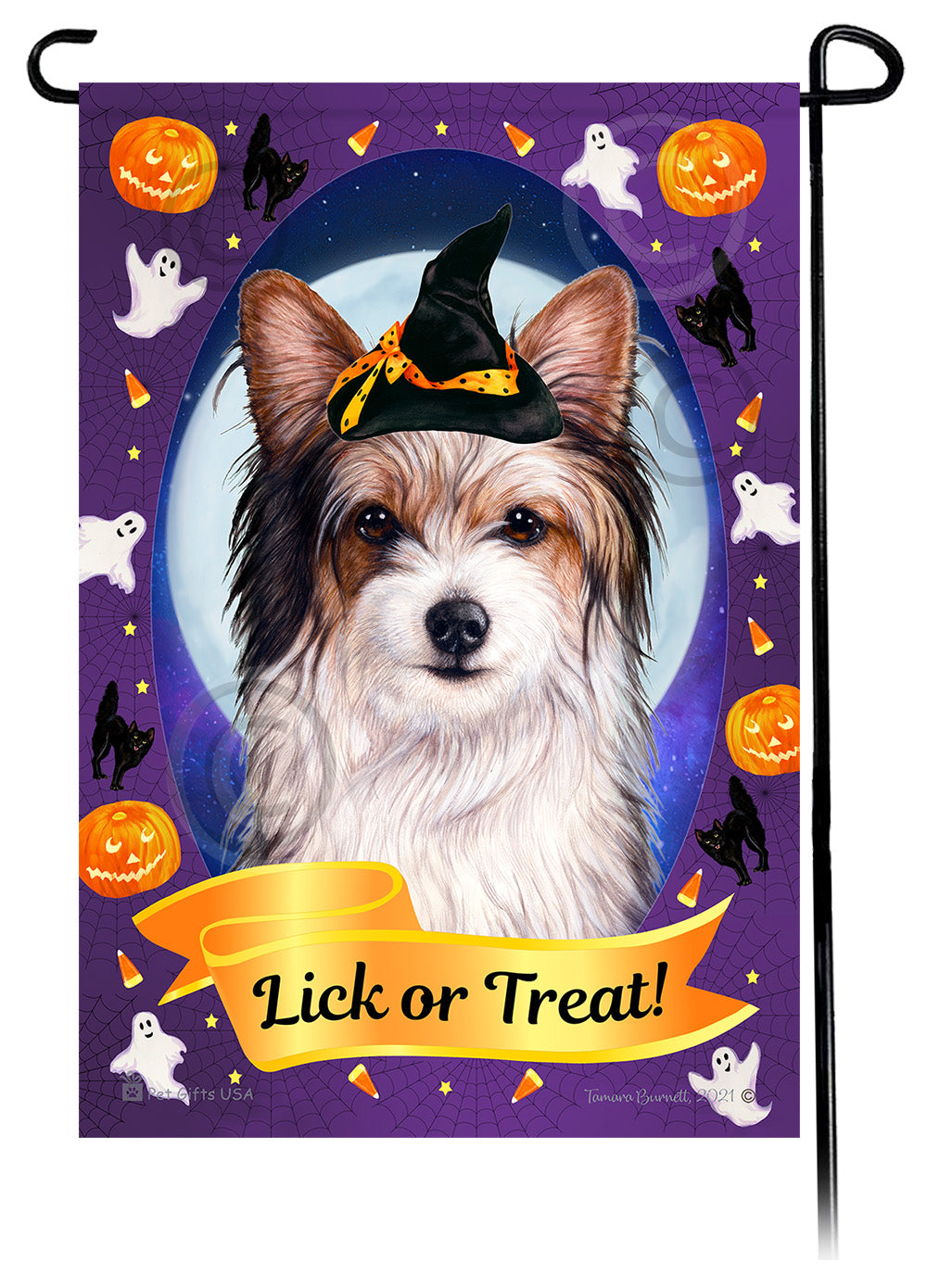 Biewer Terrier Halloween Howls Garden Flags
