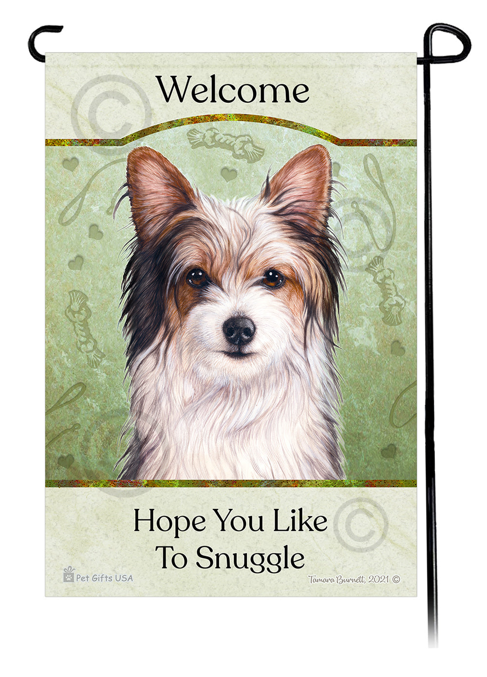 Biewer Terrier Hope You Like To Snuggle Garden Flags