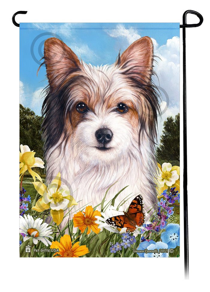 Biewer Terrier Summer Flowers Garden Flags