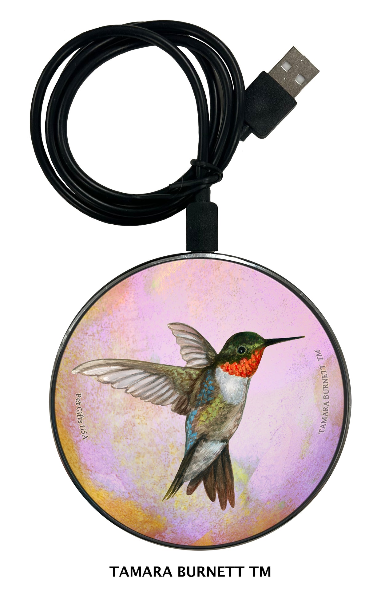 Hummingbird Ruby Throated Zoomies Wireless Charger