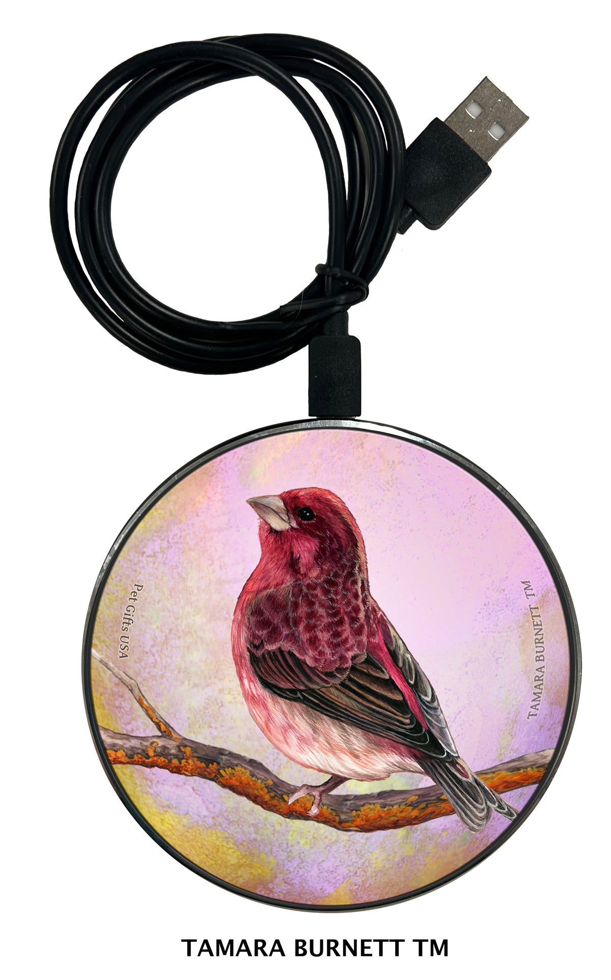 Purple Finch Zoomies Wireless Charger