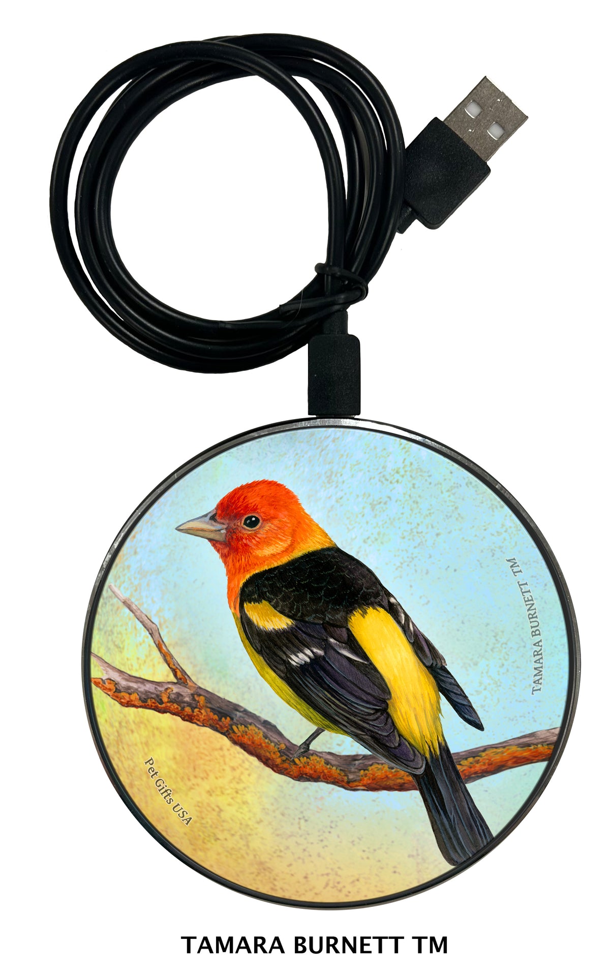 Western Tanager Zoomies Wireless Charger