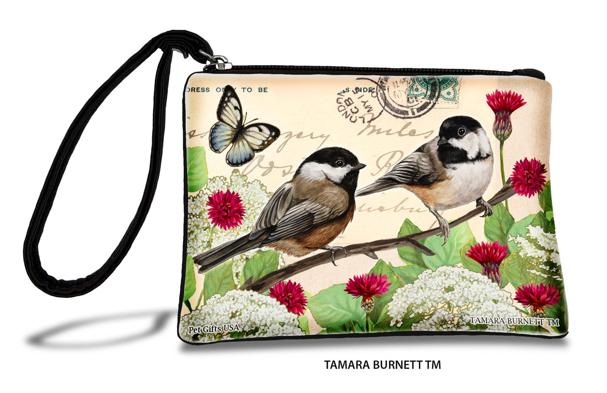Black Capped Chickadee Zippees Pet Pouch