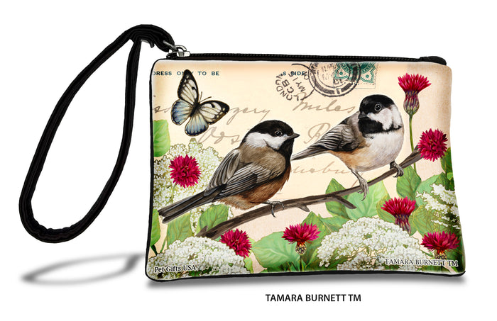 Black Capped Chickadee Zippees Pet Pouch