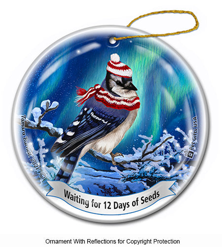 Eastern Blue Jay 12 Days of Treats Ornament