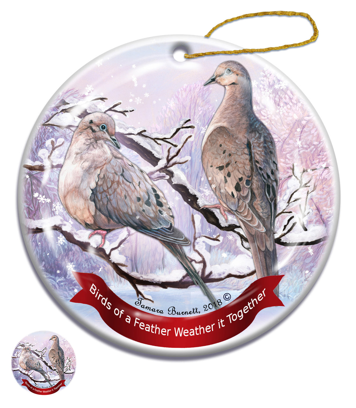 Mourning Doves - Birds Of A Feather Ornament