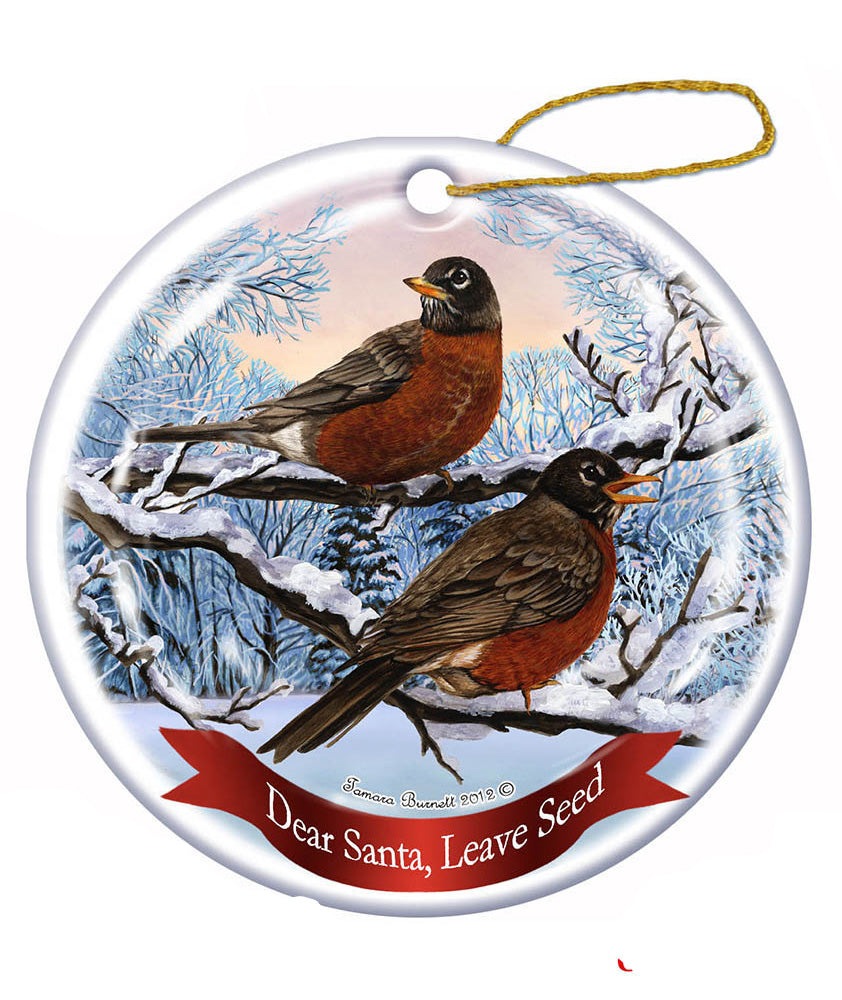 American Robin - Dear Santa, Define Naughty Christmas Ornament