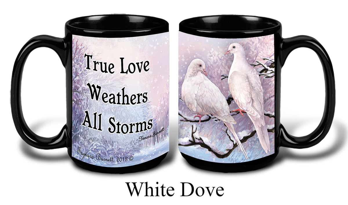 White Doves Winter Mug 15 oz