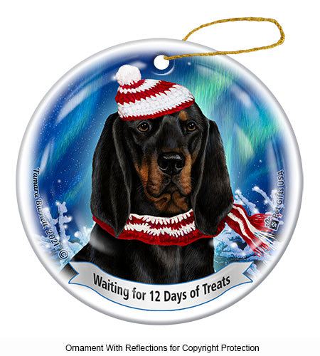 Black and Tan Coonhound 12 Days of Treats Ornament