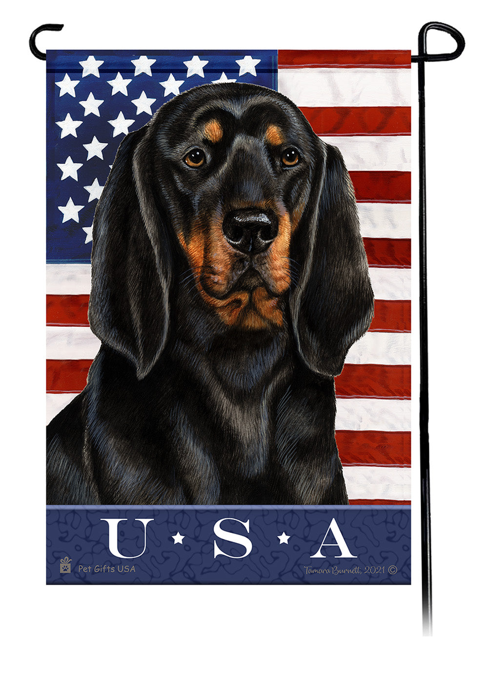 Coonhound True Blue Garden Flags