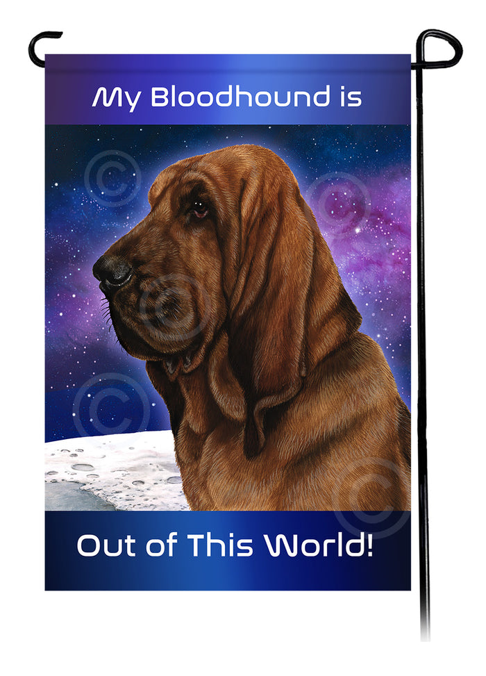 Bloodhound Out Of This World Garden Flags