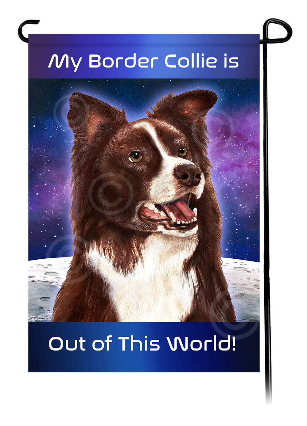 Biewer Terrier Out Of This World Garden Flags