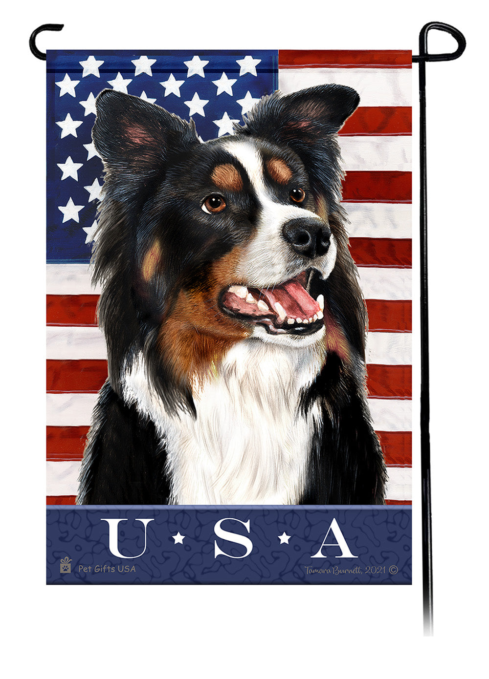 Border Collie True Blue - Garden Flag