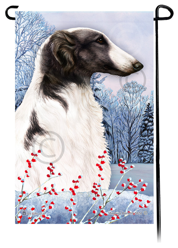 Borzoi Winterberries Garden Flags
