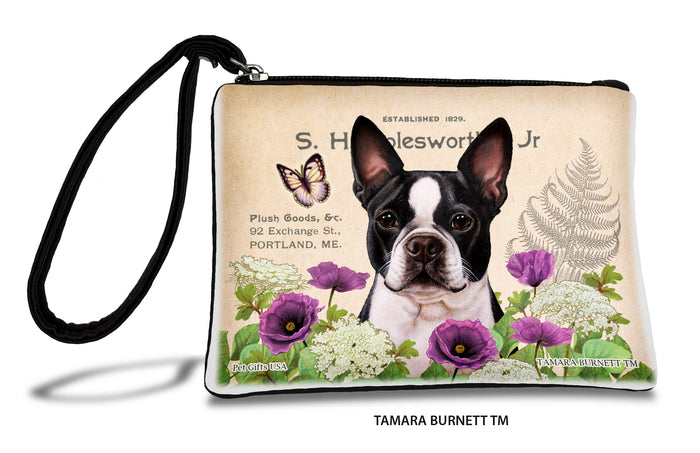 Boston Terrier Black And White Zippees Pet Pouch