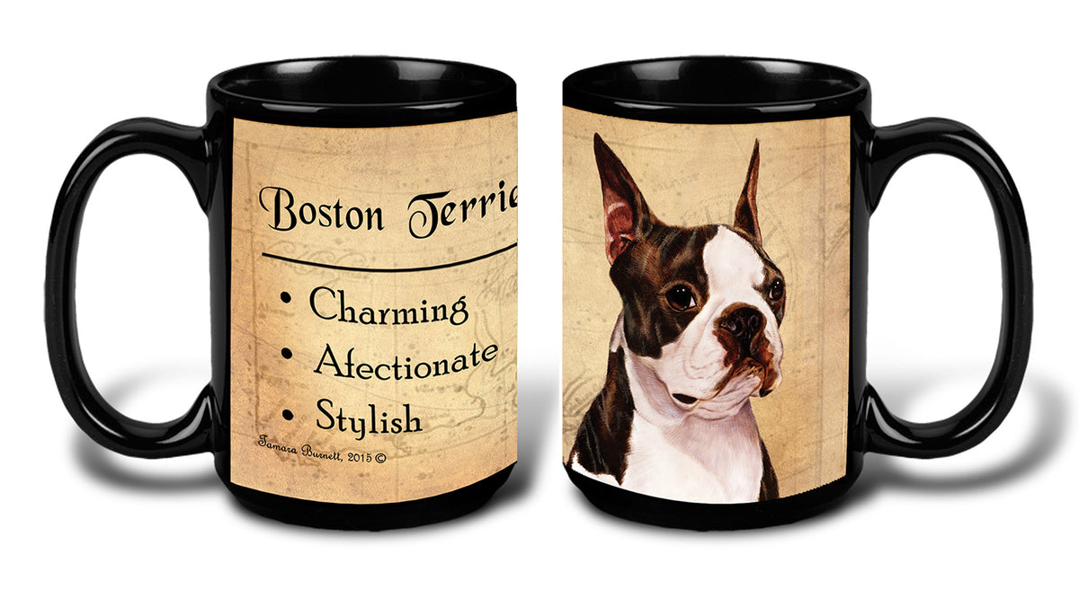 Boston Terrier Brindle/White - My Faithful Friends Mug 15 oz