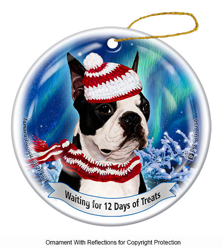 Boston Terrier 12 Days of Treats Ornament