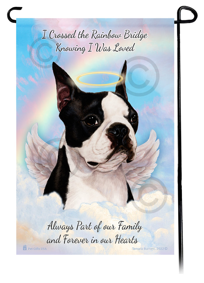Boston Terrier Memorial Garden Flags