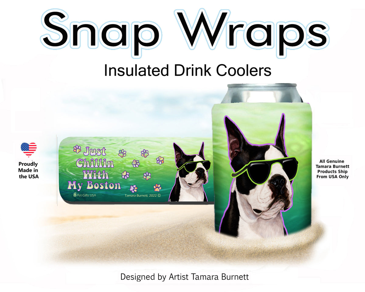 Boston Terrier Snap Wrap Cozy
