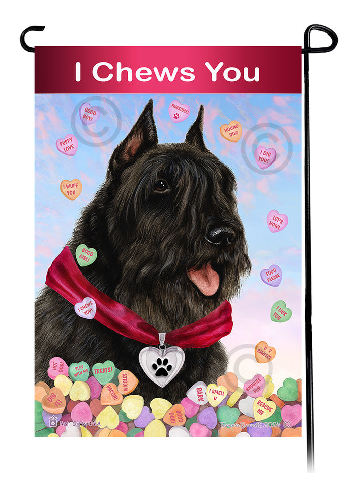 Bouvier des Flandres Valentine Sweetheart Garden Flags