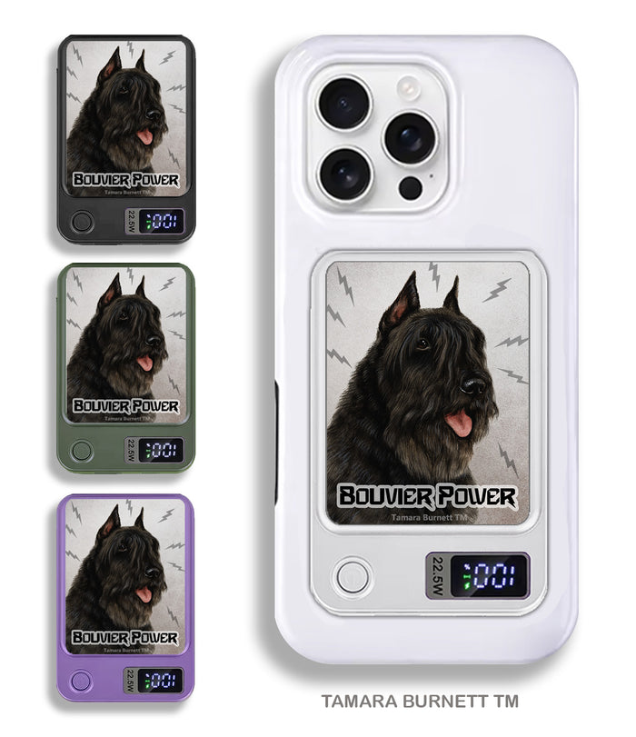 Bouvier des Flandres Black Phone Bank Wireless Charger
